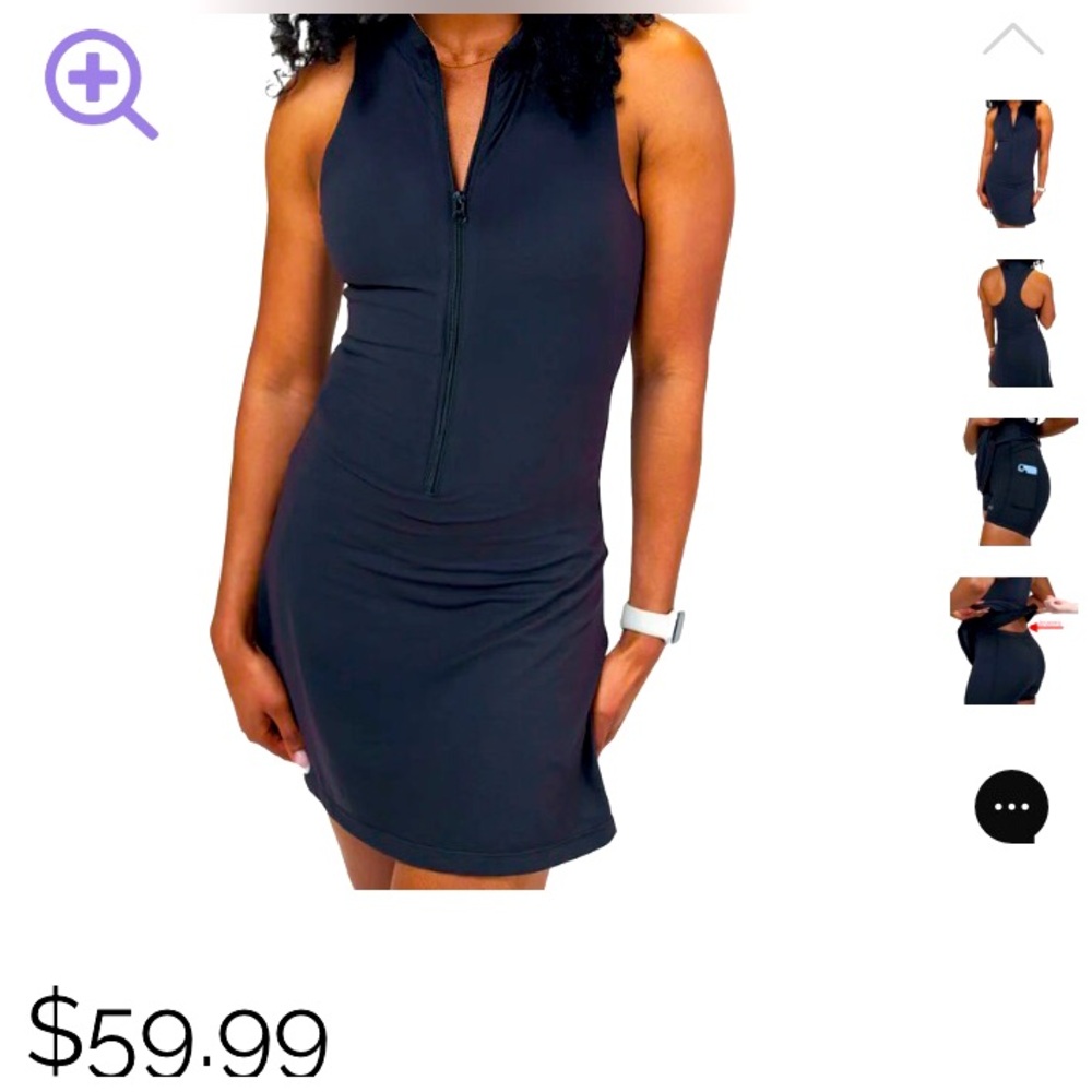 Half-Zip Casual Dress Sporty | Tennis | Everyday | Versatile Stylish | Brand New - Picture 3 of 13